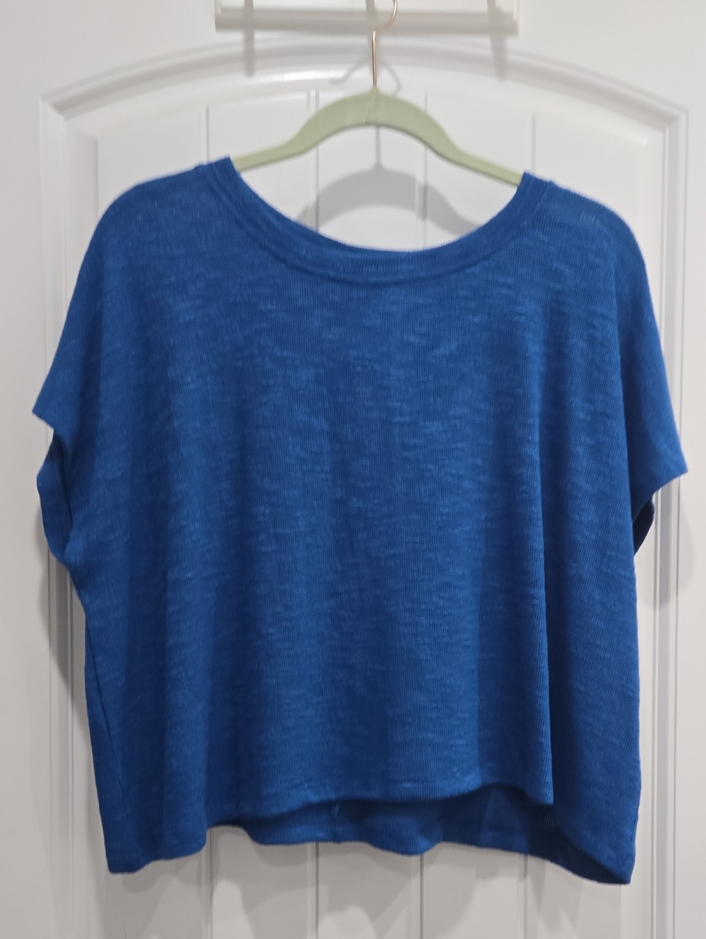 Zenana Women's Relaxed Boxy Short-Sleeve Top - Blue